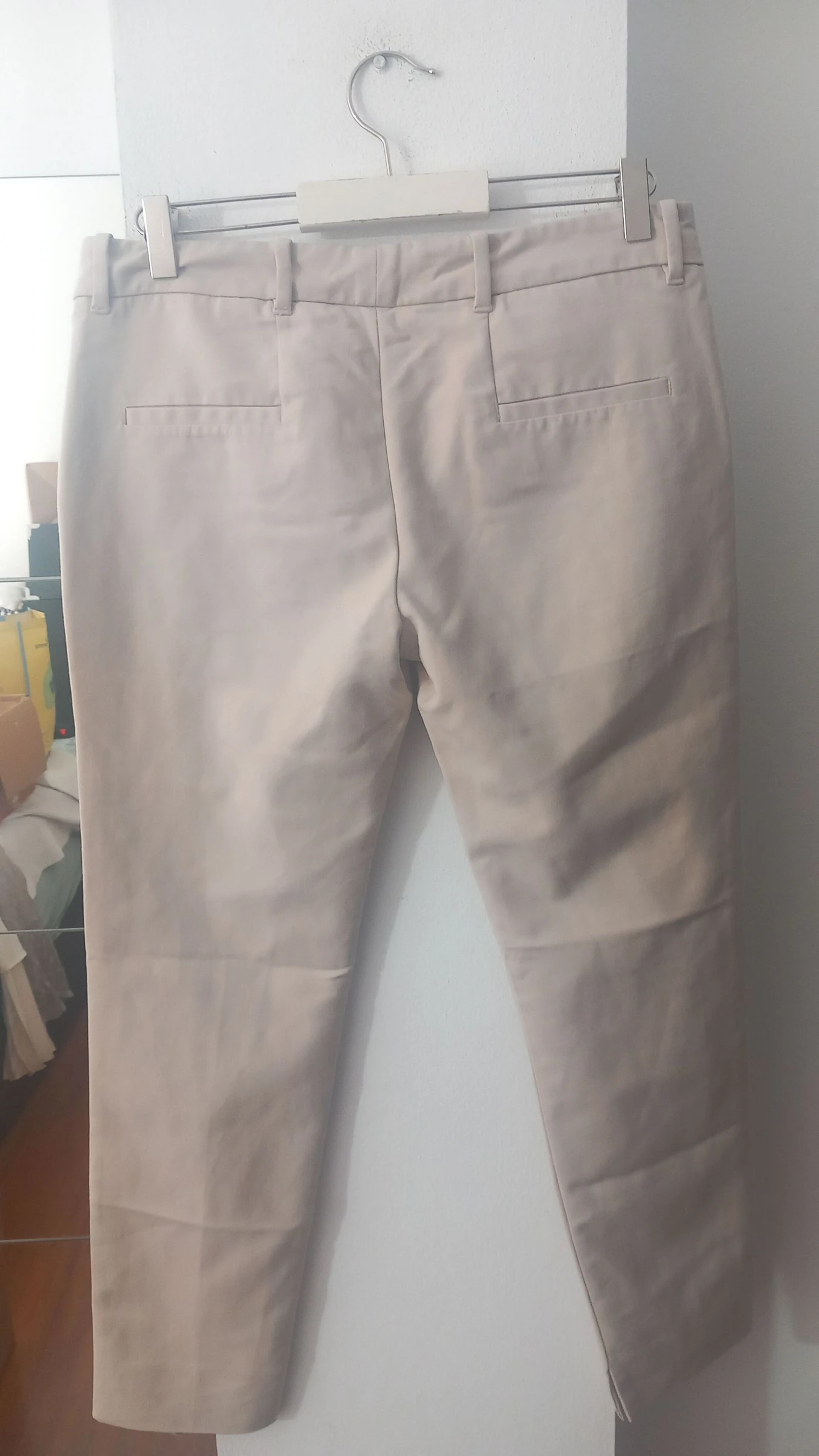 Pantalon chino beige Zara Woman - Taille M | Chinos curtos beges – photo 3